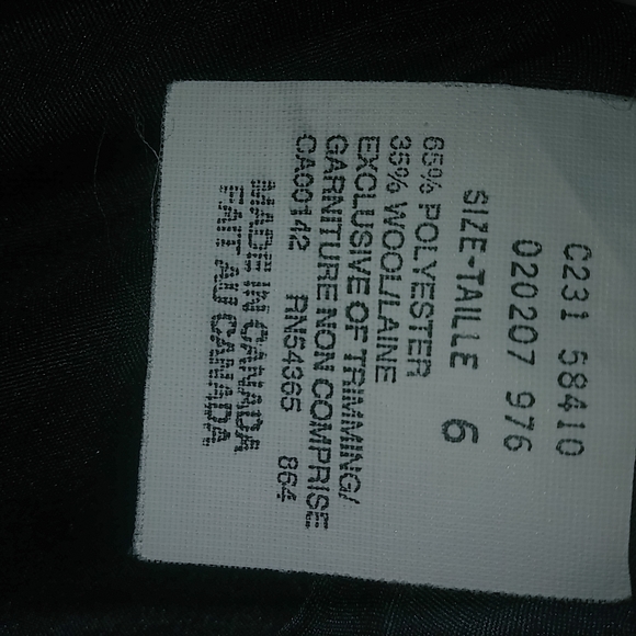 Bianca Nygard 6 Wool Blend Black Blue Plaid Blazer Coat - Picture 7 of 10